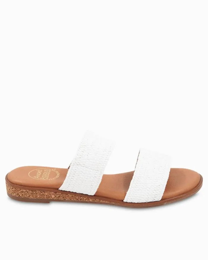 Women Tommy Bahama Shoes and Sandals Andr Assous Galia Stretch Raffia Sandals White