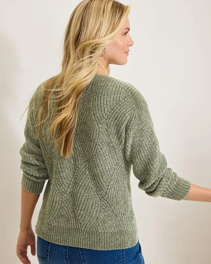 Women Tommy Bahama Sweaters Island Luna Chenille Shell Stitch BoatNeck Sweater Seagrass Women Tommy Bahama Sweaters Island Luna Chenille Shell Stitch BoatNeck Sweater Seagrass