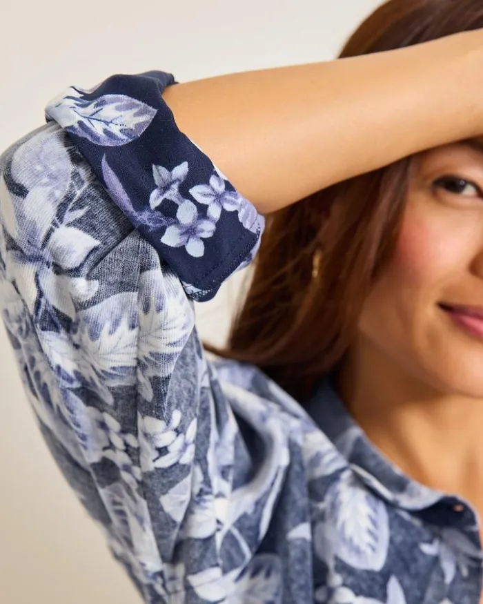 Women Tommy Bahama Tops and Shirts Hightide Flora Cord Shirt Coastline
