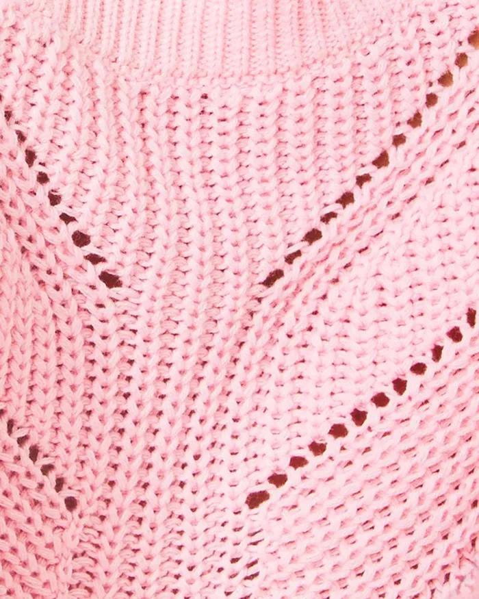 Women Tops Lilly Pulitzer Bristow Cotton Sweater Conch Shell Pink