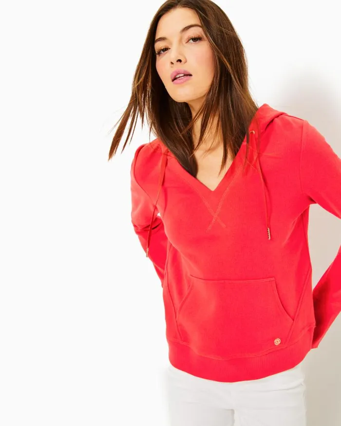 Women Tops Lilly Pulitzer Carrie Pullover Mizner Red
