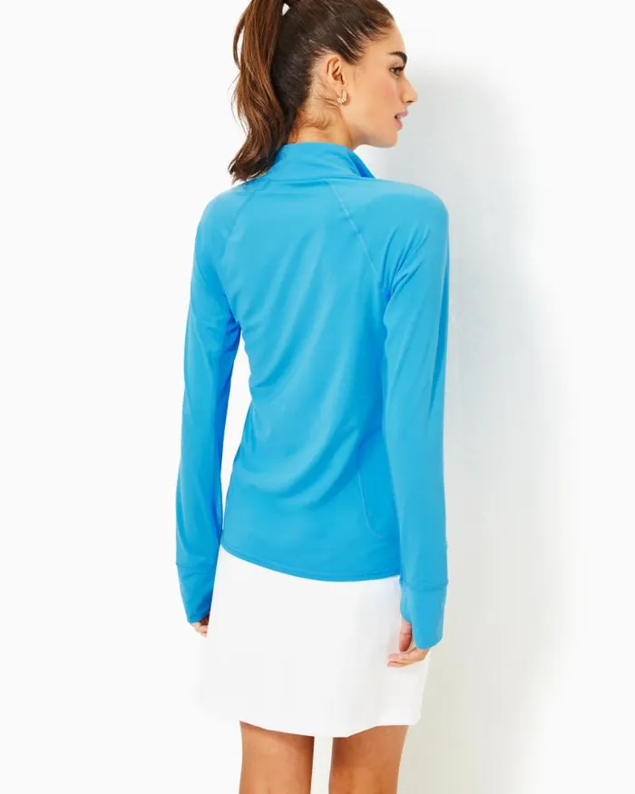 Women Tops Lilly Pulitzer Luxletic Marion HalfZip Sunguard Lunar Blue Women Tops Lilly Pulitzer Luxletic Marion HalfZip Sunguard Lunar Blue