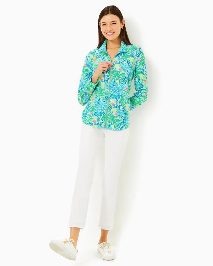 Women Tops Lilly Pulitzer UPF 50 Leona ZipUp Jacket Multi Bahamas Beachcomber Women Tops Lilly Pulitzer UPF 50 Leona ZipUp Jacket Multi Bahamas Beachcomber