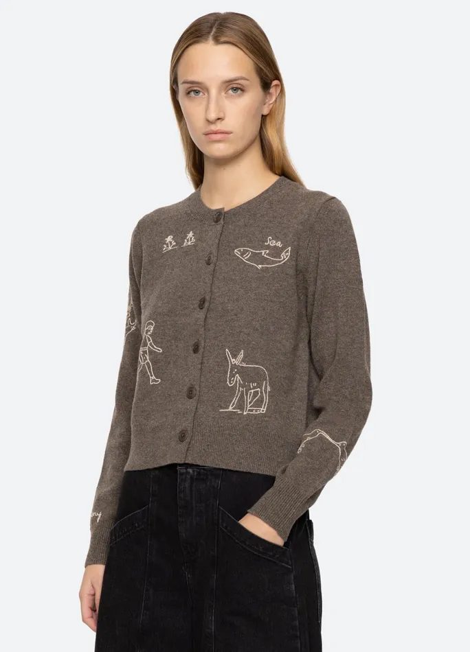 Women Tops Sea New York Demi Cardigan Gray