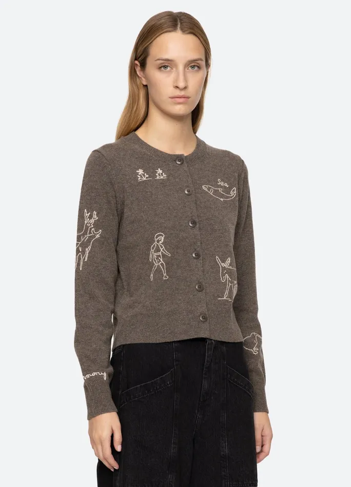 Women Tops Sea New York Demi Cardigan Gray