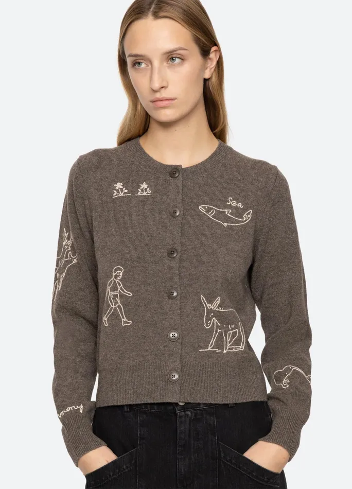 Women Tops Sea New York Demi Cardigan Gray