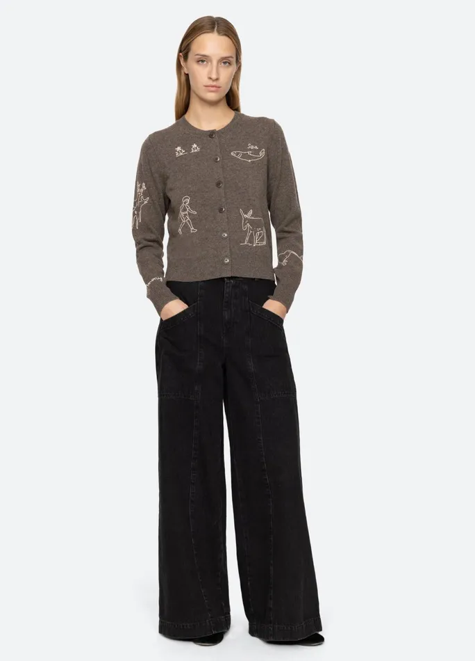 Women Tops Sea New York Demi Cardigan Gray