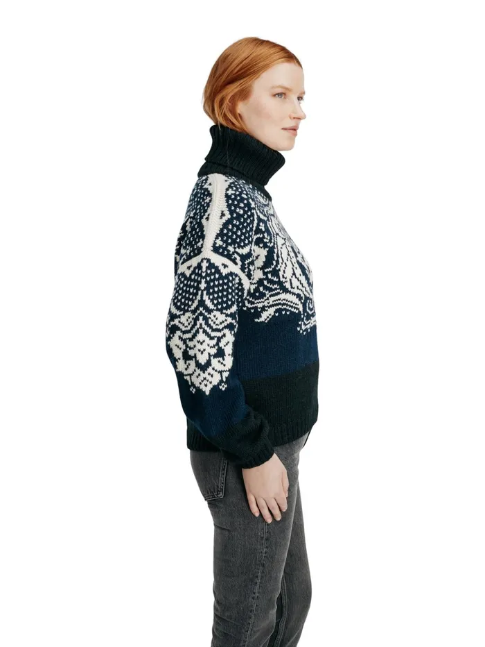 Women Turtleneck Dale Of Norway Blomdalen Sweater 8211 Alpacamerino