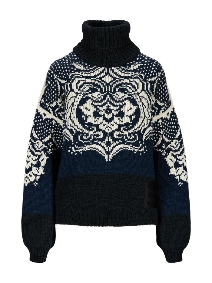 Women Turtleneck Dale Of Norway Blomdalen Sweater 8211 Alpacamerino