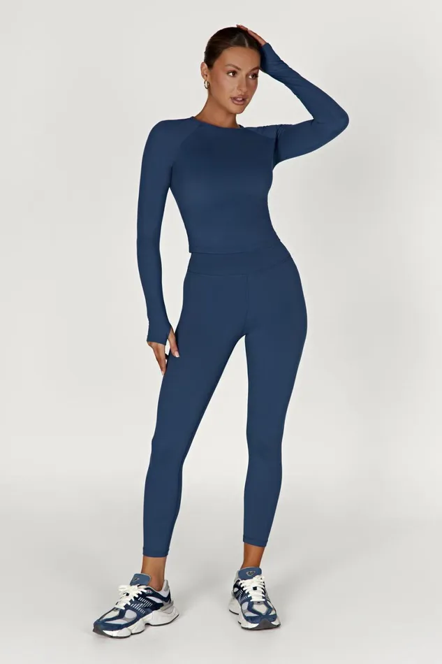 Women Venus V Back Leggings 8211 Navy Navy Meshki Activewear Bottoms Women Venus V Back Leggings 8211 Navy Navy Meshki Activewear Bottoms