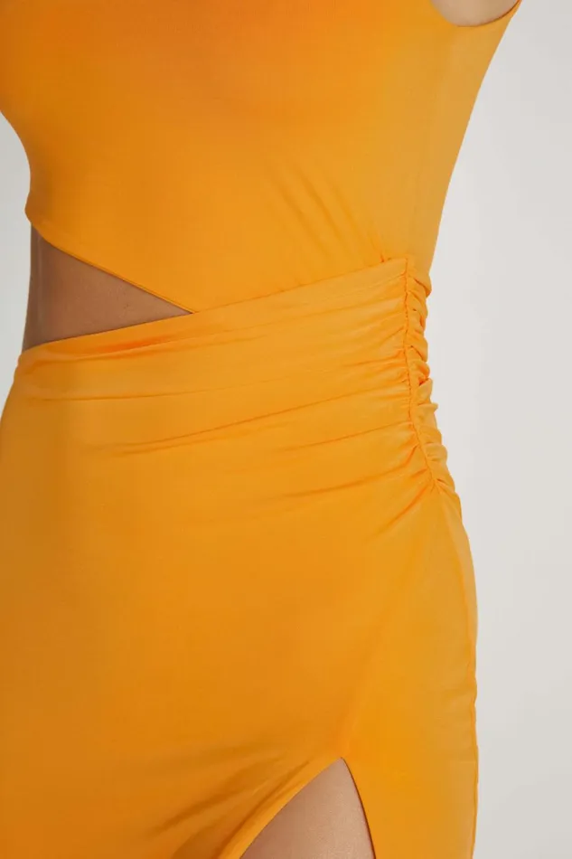 Women Vienna Slinky Maxi Dress 8211 Orange Orange Meshki Maxi Dresses