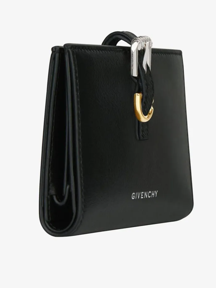 Women Wallets and Card Holders Givenchy Voyou Wallet In Leather Black