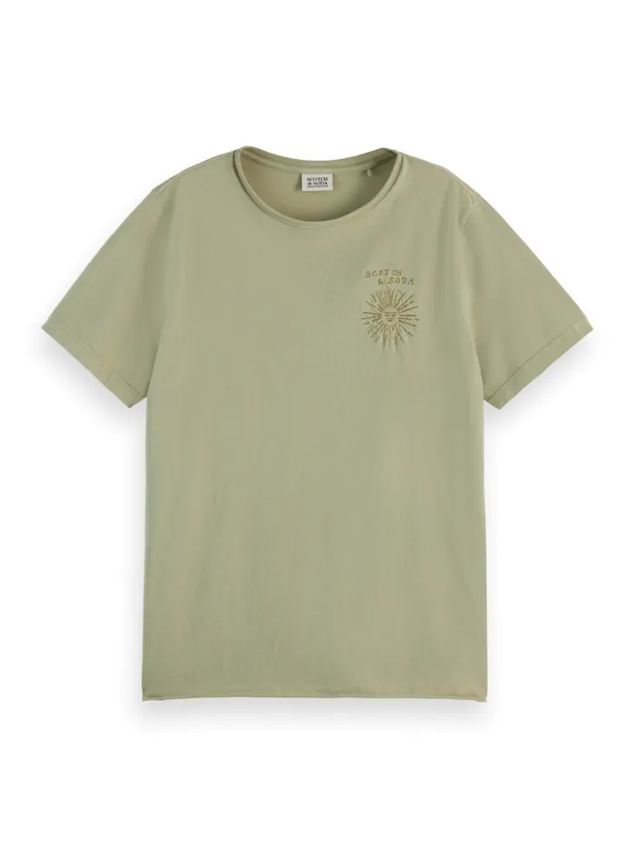 Women WASHED WITH CHEST ARTWORK RELAXED FIT TSHIRT Washed Sage Scotch and Soda Tops and TShirts Women WASHED WITH CHEST ARTWORK RELAXED FIT TSHIRT Washed Sage Scotch and Soda Tops and TShirts