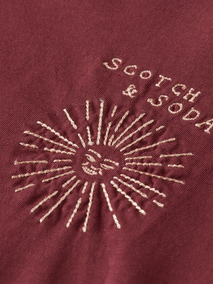 Women WASHED WITH CHEST ARTWORK RELAXED FIT TSHIRT Washed Sage Scotch and Soda Tops and TShirts Women WASHED WITH CHEST ARTWORK RELAXED FIT TSHIRT Washed Sage Scotch and Soda Tops and TShirts