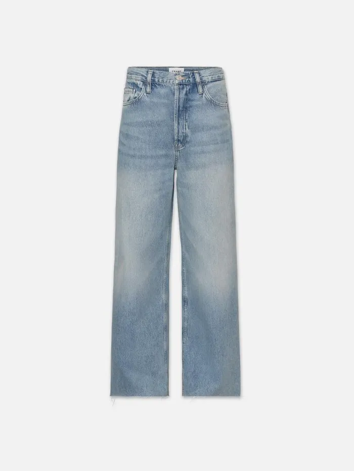 Women Wide Leg FRAME Le Low Baggy Wide Leg 8212 River Clean