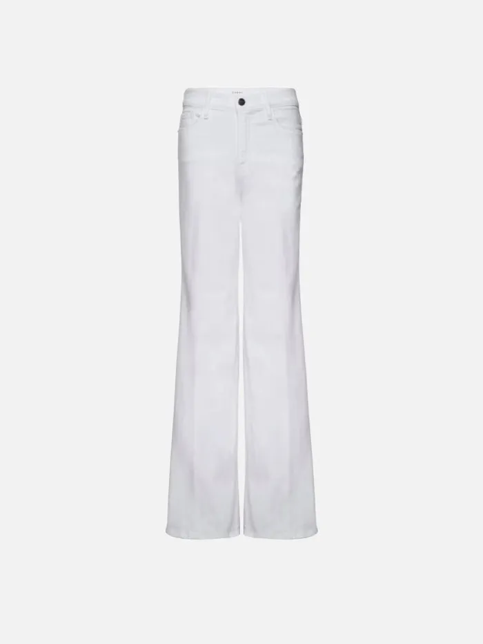 Women Wide Leg FRAME Le Palazzo 8212 Blanc
