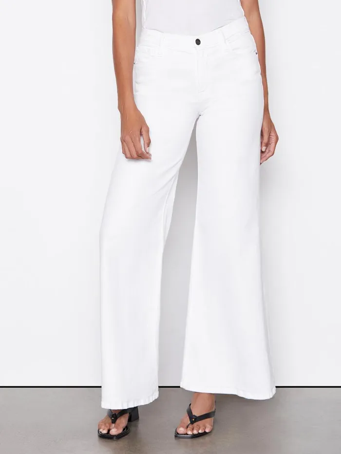 Women Wide Leg FRAME Le Palazzo 8212 Blanc Women Wide Leg FRAME Le Palazzo 8212 Blanc