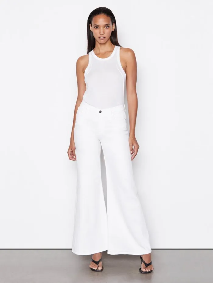 Women Wide Leg FRAME Le Palazzo 8212 Blanc Women Wide Leg FRAME Le Palazzo 8212 Blanc
