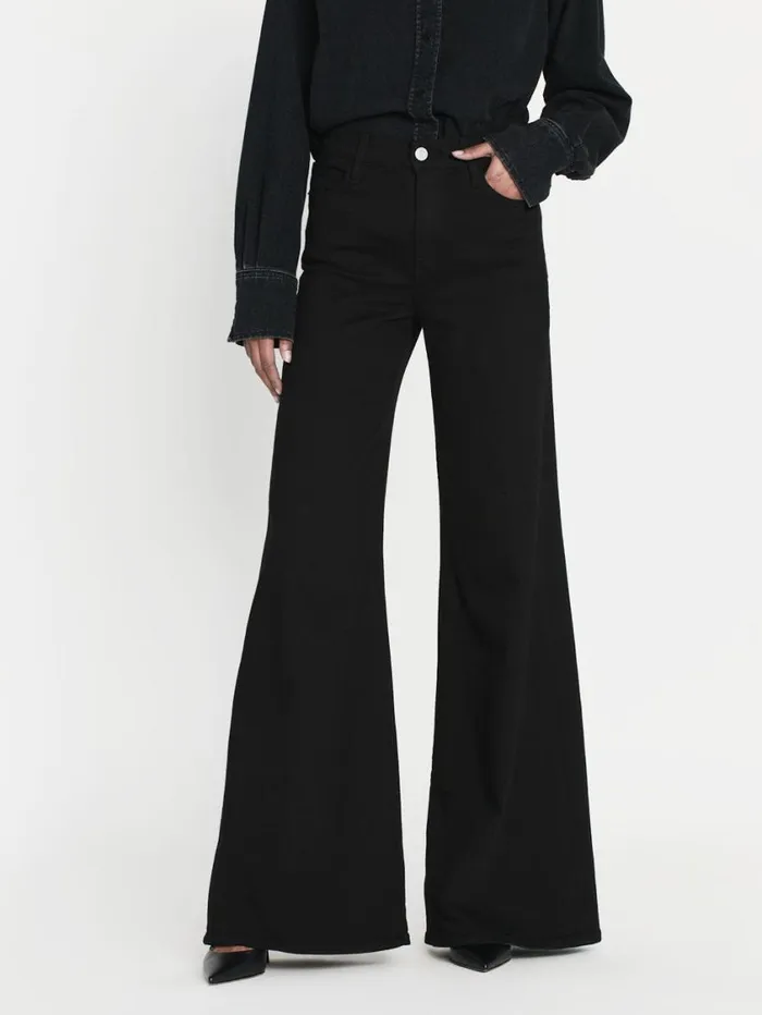 Women Wide Leg FRAME Le Palazzo 8212 Film Noir Women Wide Leg FRAME Le Palazzo 8212 Film Noir