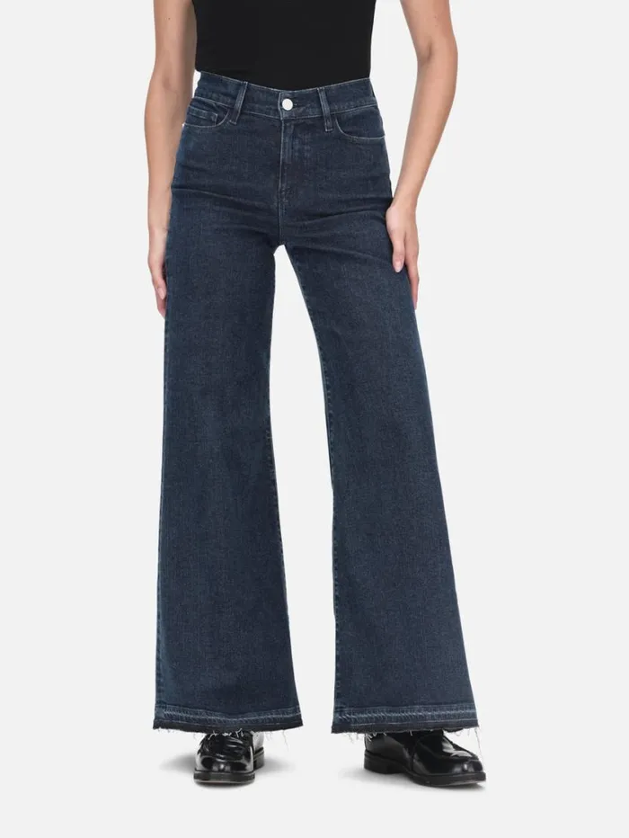 Women Wide Leg FRAME Le Palazzo Crop Released Hem 8212 Napoli