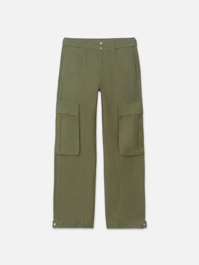 Women Wide Leg FRAME Wide Leg Cargo 8212 Poblano