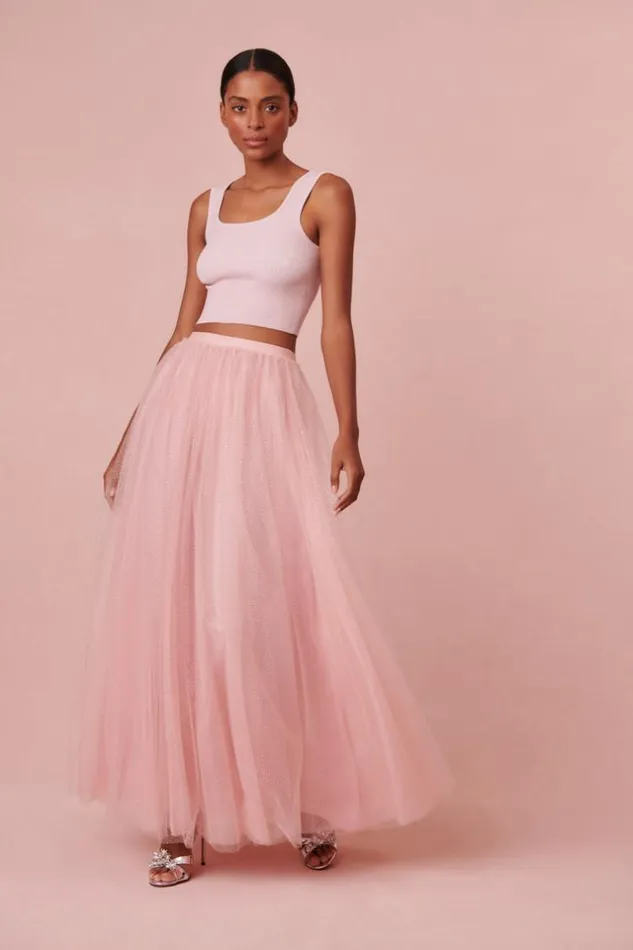 Women Wilona Skirt Pink Sparkle LoveShackFancy Skirts