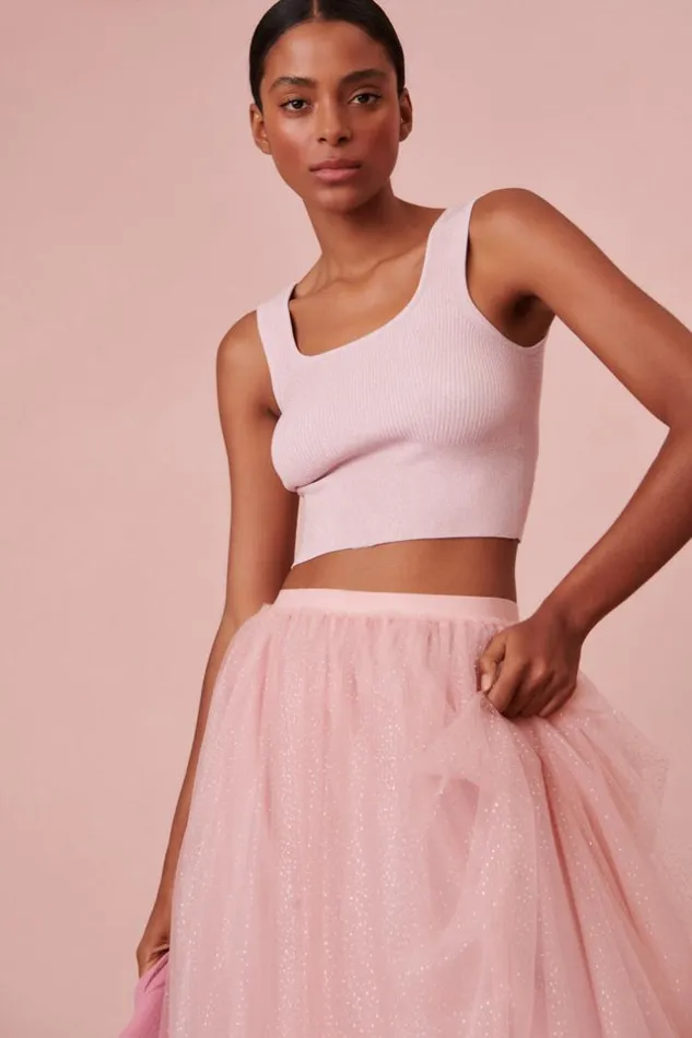 Women Wilona Skirt Pink Sparkle LoveShackFancy Skirts Women Wilona Skirt Pink Sparkle LoveShackFancy Skirts