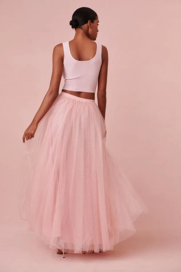 Women Wilona Skirt Pink Sparkle LoveShackFancy Skirts Women Wilona Skirt Pink Sparkle LoveShackFancy Skirts
