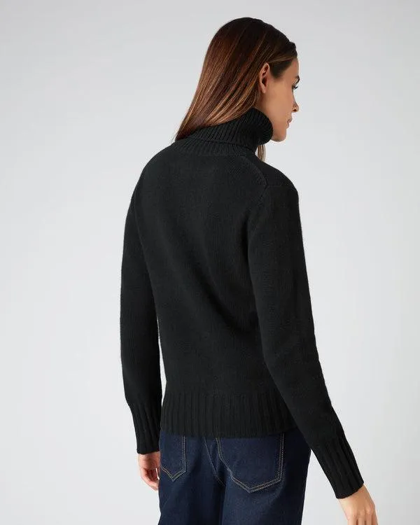 Women Women039s Chunky Turtle Neck Cashmere SweaterIn Black Black NPeal Turtle Necks