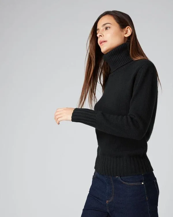 Women Women039s Chunky Turtle Neck Cashmere SweaterIn Black Black NPeal Turtle Necks