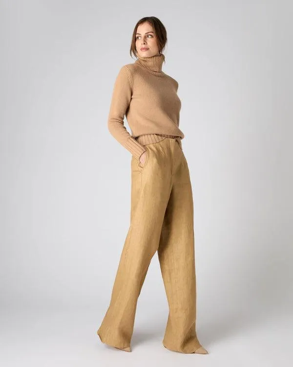 Women Women039s Chunky Turtle Neck Cashmere SweaterIn Sahara Brown Sahara Brown NPeal Turtle Necks
