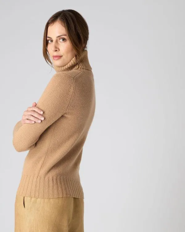 Women Women039s Chunky Turtle Neck Cashmere SweaterIn Sahara Brown Sahara Brown NPeal Turtle Necks