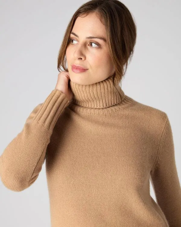 Women Women039s Chunky Turtle Neck Cashmere SweaterIn Sahara Brown Sahara Brown NPeal Turtle Necks