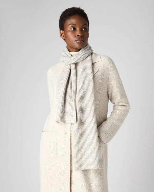 Women Women039s Plated Rib Cashmere ScarfIn Sand Brown Sand Brown NPeal Cashmere Scarves