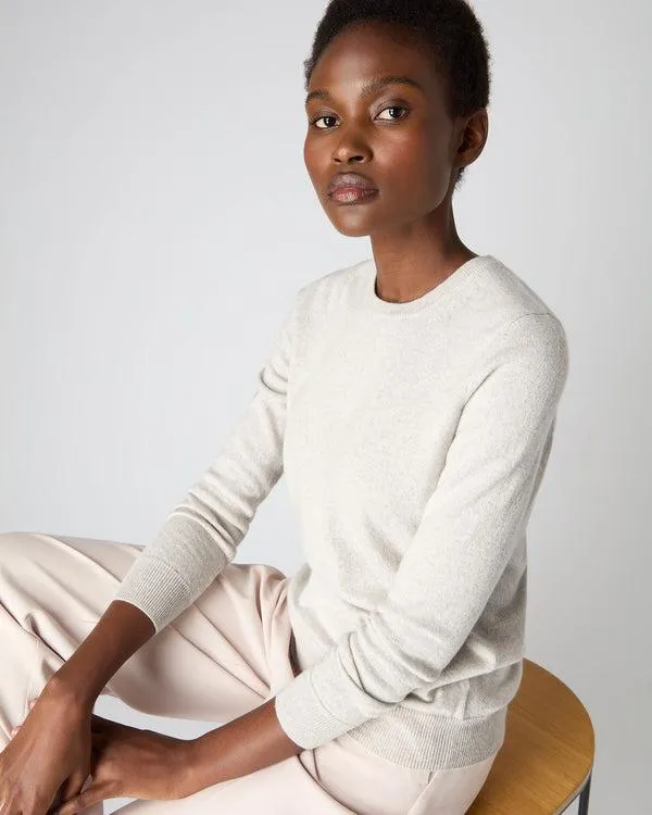 Women Women039s Round Neck Cashmere SweaterIn Pebble Grey Pebble Grey NPeal Round Necks Women Women039s Round Neck Cashmere SweaterIn Pebble Grey Pebble Grey NPeal Round Necks
