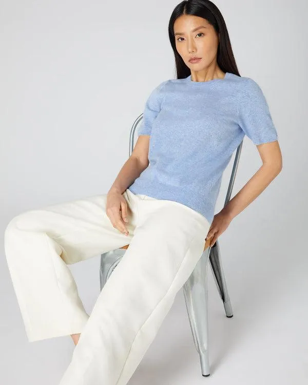 Women Women039s Round Neck Cashmere T ShirtIn Cornflower Blue Cornflower Blue NPeal Tops and Tshirts Women Women039s Round Neck Cashmere T ShirtIn Cornflower Blue Cornflower Blue NPeal Tops and Tshirts