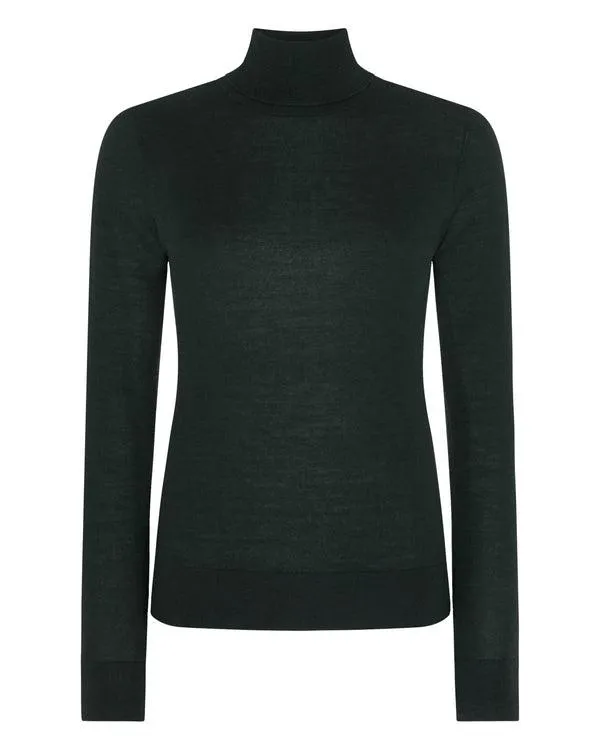 Women Women039s Superfine Turtle Neck Cashmere SweaterIn Midnight Green Midnight Green NPeal Turtle Necks