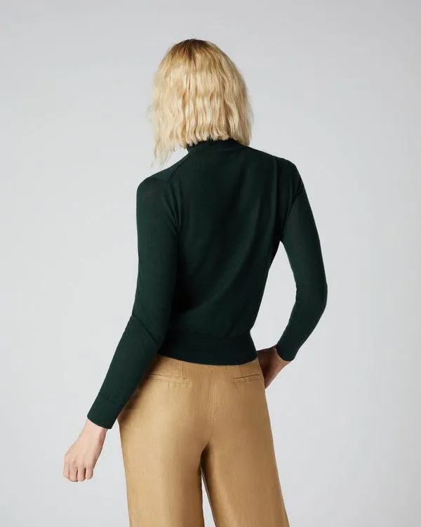 Women Women039s Superfine Turtle Neck Cashmere SweaterIn Midnight Green Midnight Green NPeal Turtle Necks