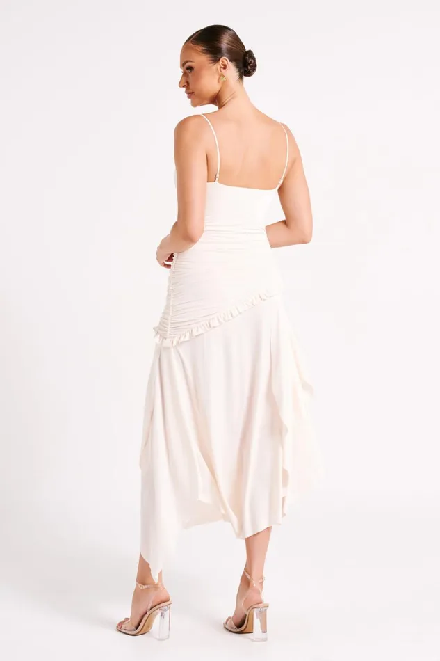 Women Yesenia Midi Dress 8211 Sand Sand Meshki Midi Dresses