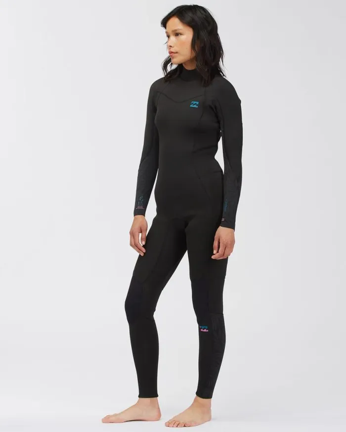 Womens 32 Synergy Back Zip Full Wetsuit Black Palms Billabong Wetsuits