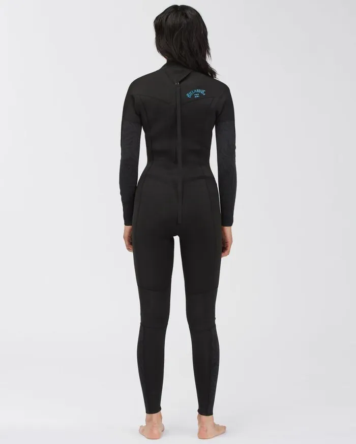 Womens 32 Synergy Back Zip Full Wetsuit Black Palms Billabong Wetsuits