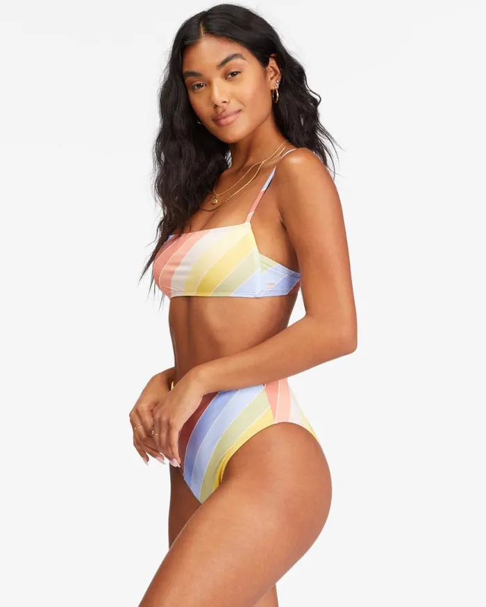 Womens Brighter Daze Square Ruched Bralette Bikini Top Multi Billabong Bikinis Womens Brighter Daze Square Ruched Bralette Bikini Top Multi Billabong Bikinis