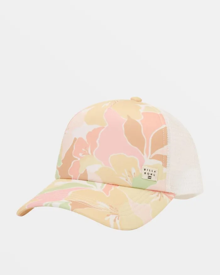Womens Heritage Mashup Trucker Hat Hemp 2 Billabong Hats and Beanies