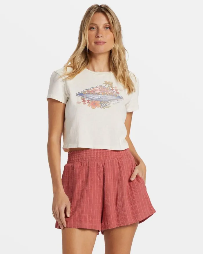 Womens In The Waves Short Red Clay Billabong Shorts