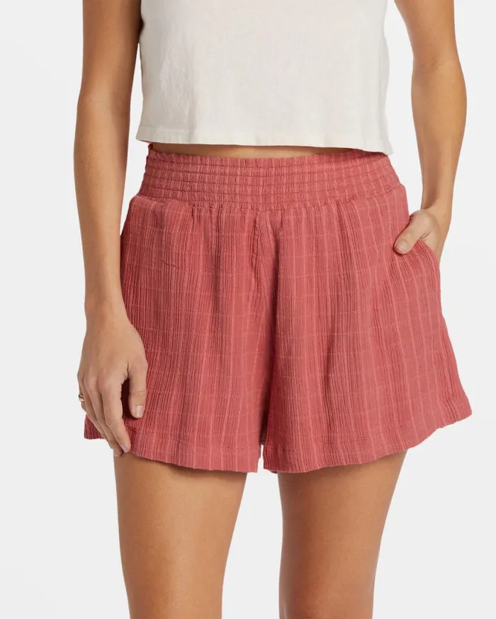 Womens In The Waves Short Red Clay Billabong Shorts Womens In The Waves Short Red Clay Billabong Shorts