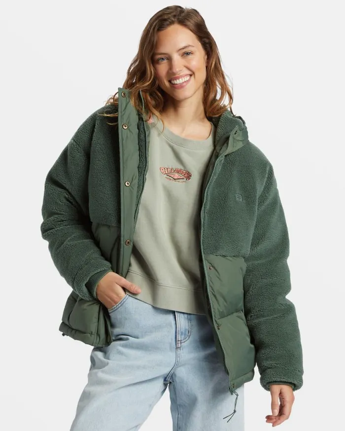 Womens Love Trip Puffer Jacket Treehugger Billabong Jackets