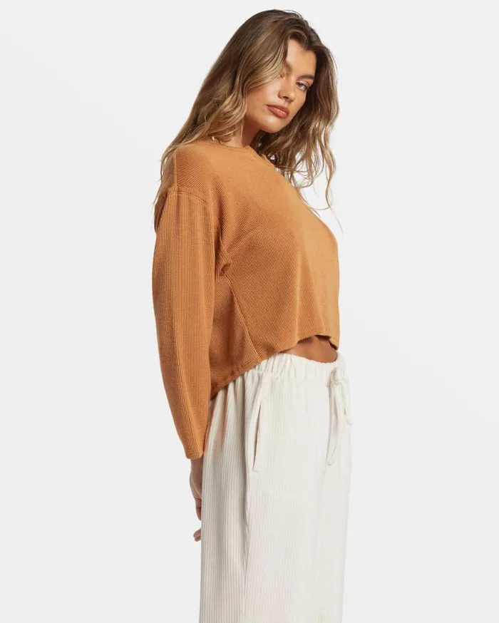Womens Mai Tai Knit Top Sandalwood Billabong Tops