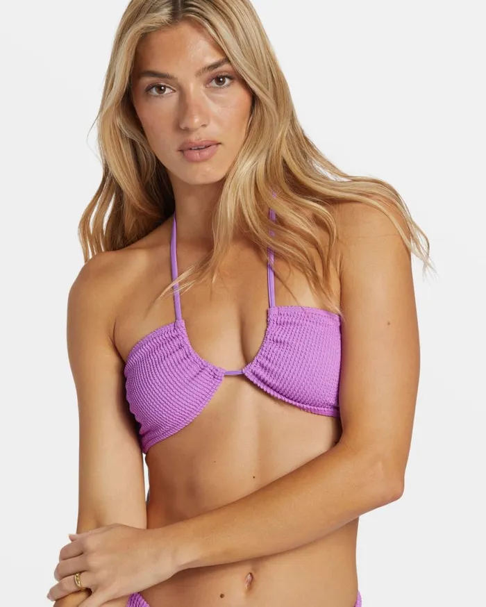 Womens Summer High MultiWay Bandeau Bikini Top Bright Orchid Billabong Bikini Tops