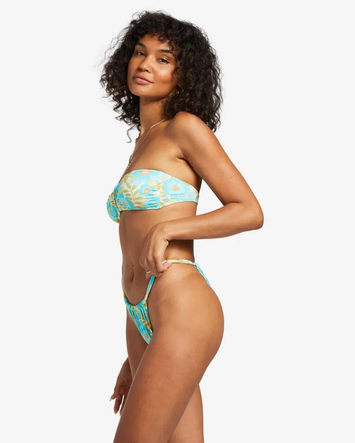Womens Summer Sky Ruched Hike Skimpy Bikini Bottoms Multi Billabong Bikini Bottoms