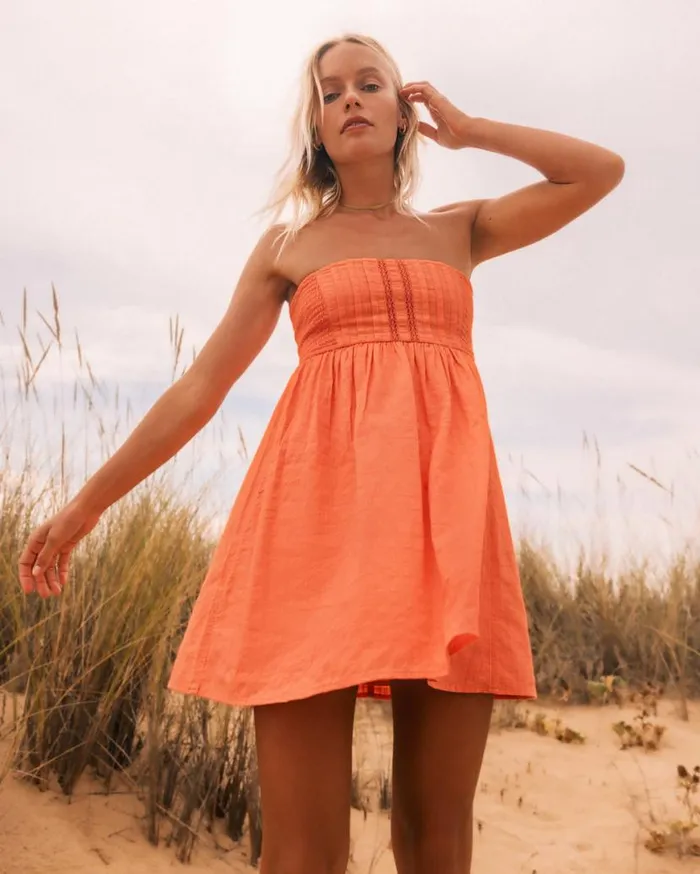 Womens Summers End Mini Dress Sweet Papaya Billabong Dresses